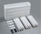 Basicwise Slim Storage Cart - 4 Tier Rolling Organizer Cabinet with Adjustable Shelves, Wheels, Freestanding, Fits Between Fridge and Counter, for Kitchen, Bathroom, Laundry, 4.75" W x 40.2" H, White